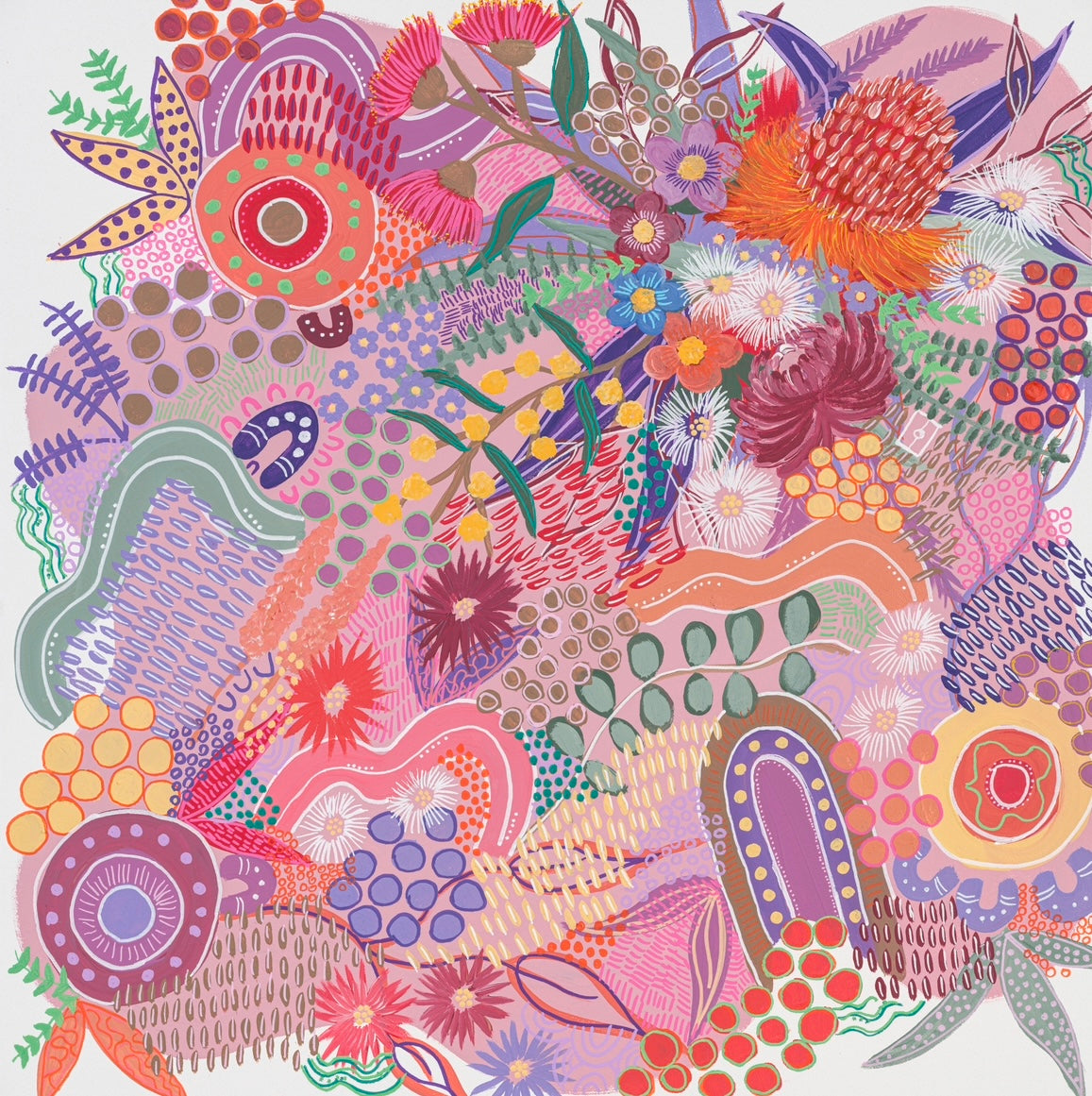 Flowers Along The River- Print