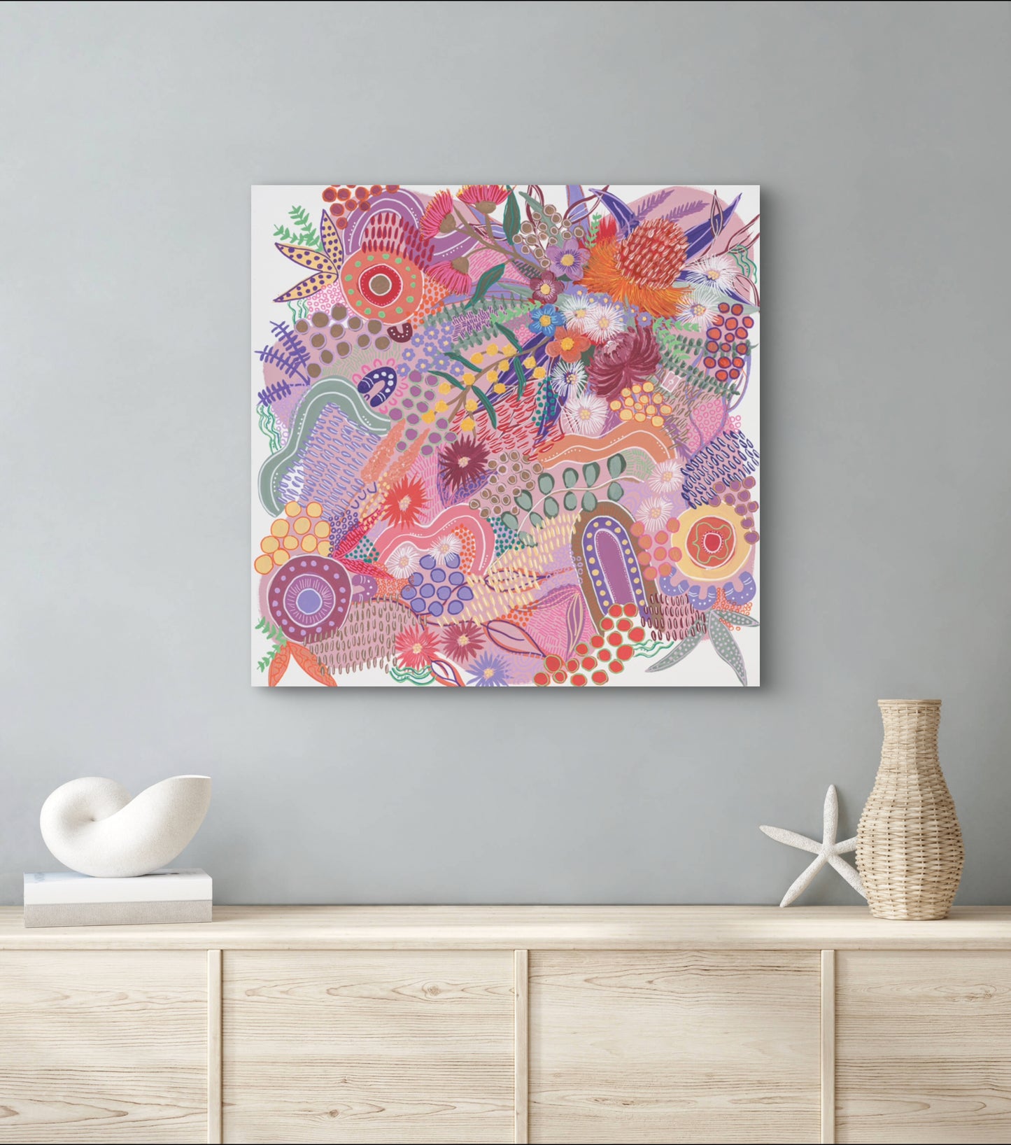 Flowers Along The River- Print